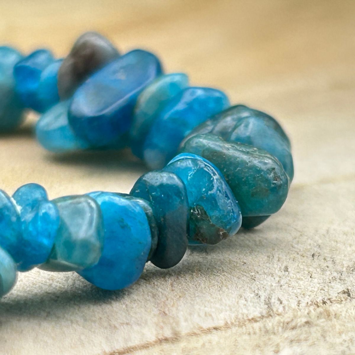 Bracelet chips - Apatite Bleue