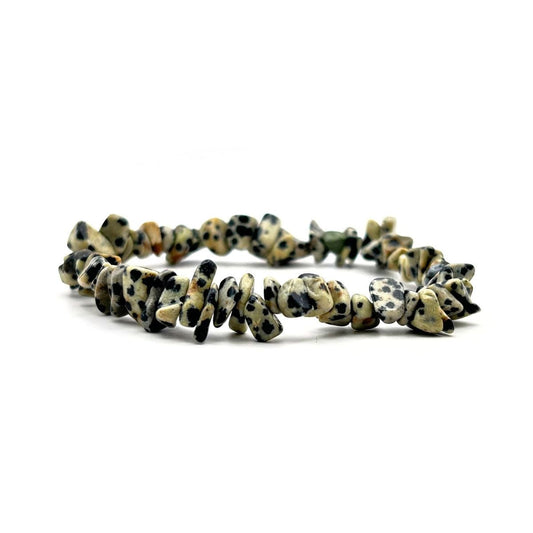 Bracelet chips - Jaspe Dalmatien