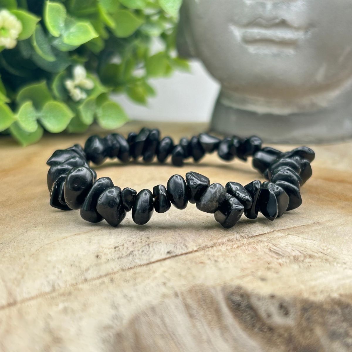 Bracelet chips - Obsidienne noire