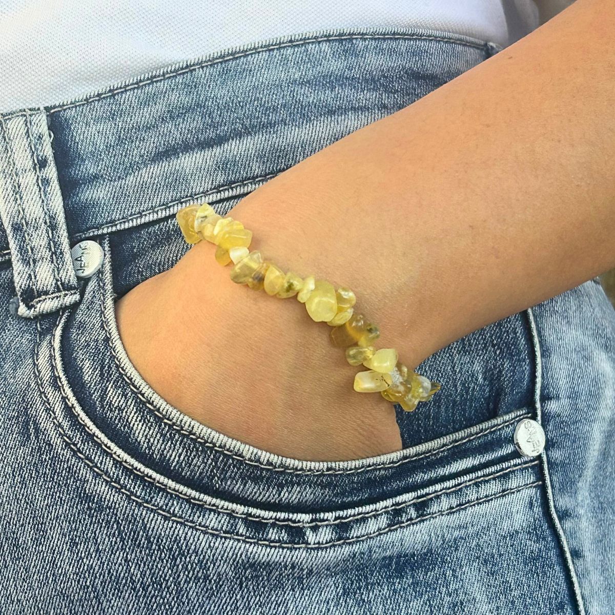 Bracelet chips - Opale jaune