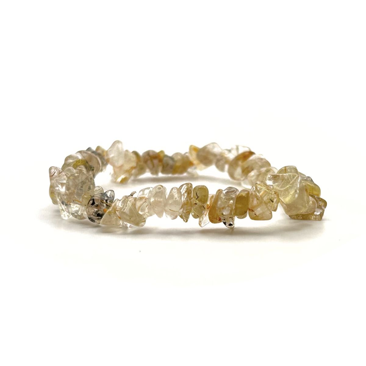 Bracelet chips - Quartz Cristal de Roche Rutile