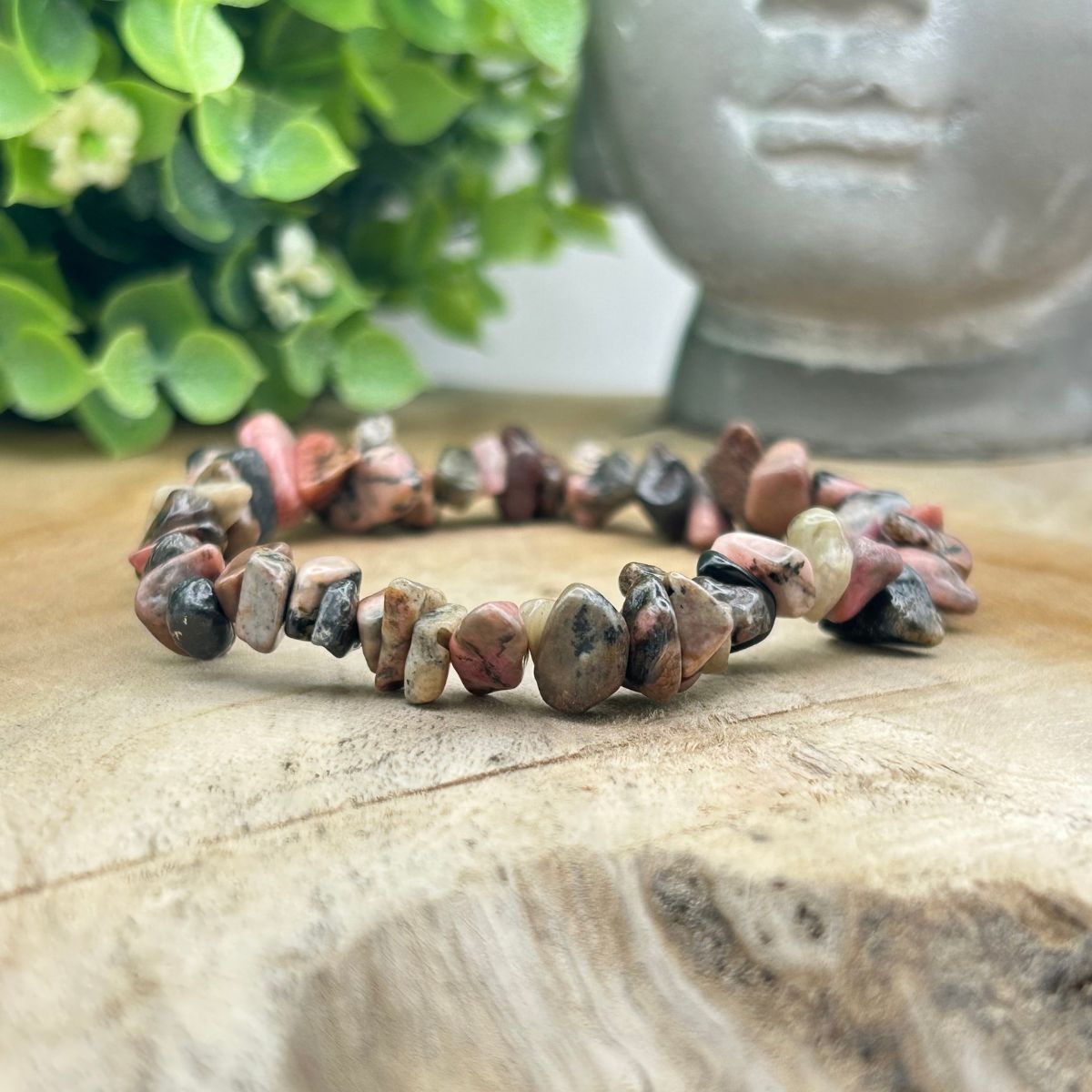 Bracelet chips - Rhodonite