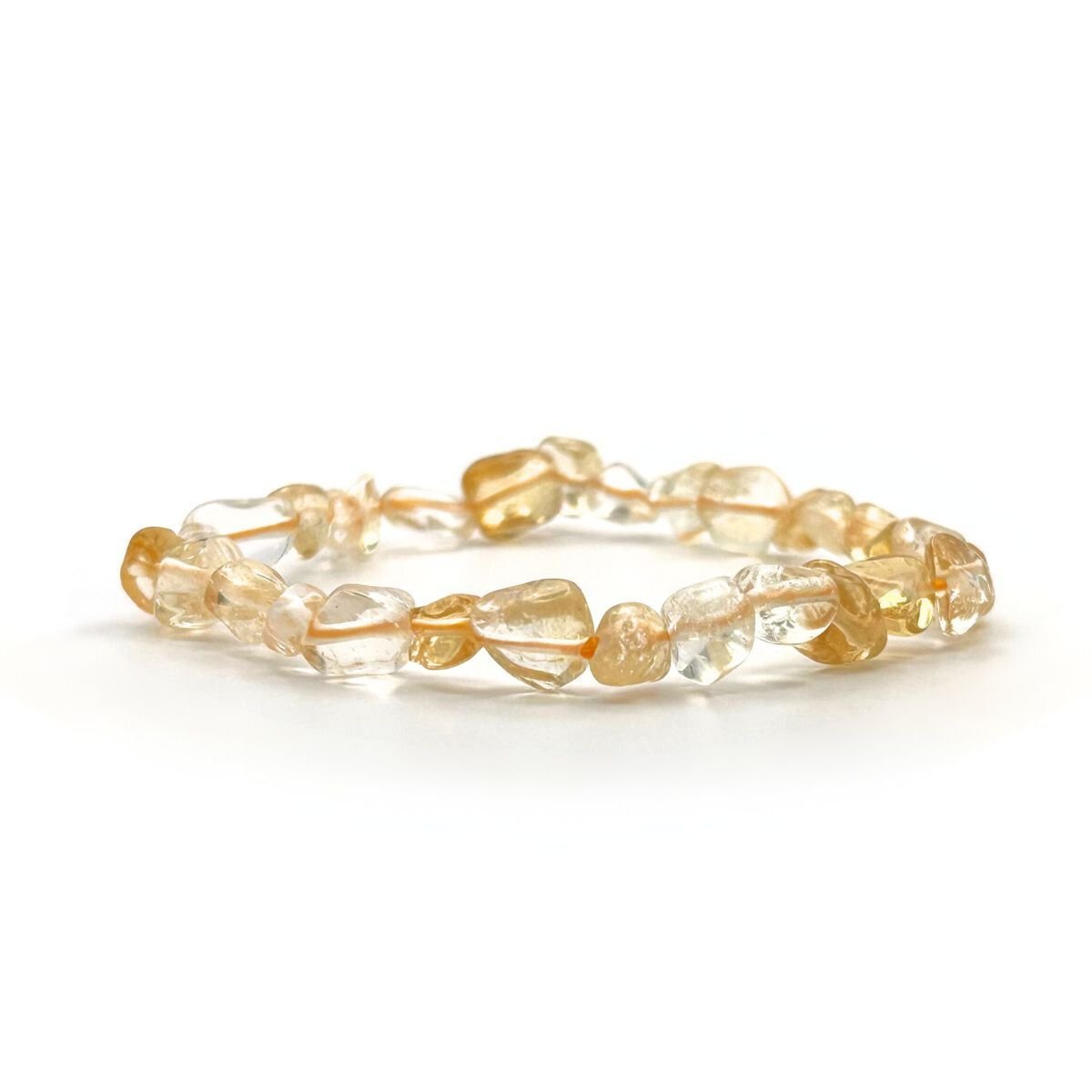 Bracelet Pierres Roulées - Citrine chauffée