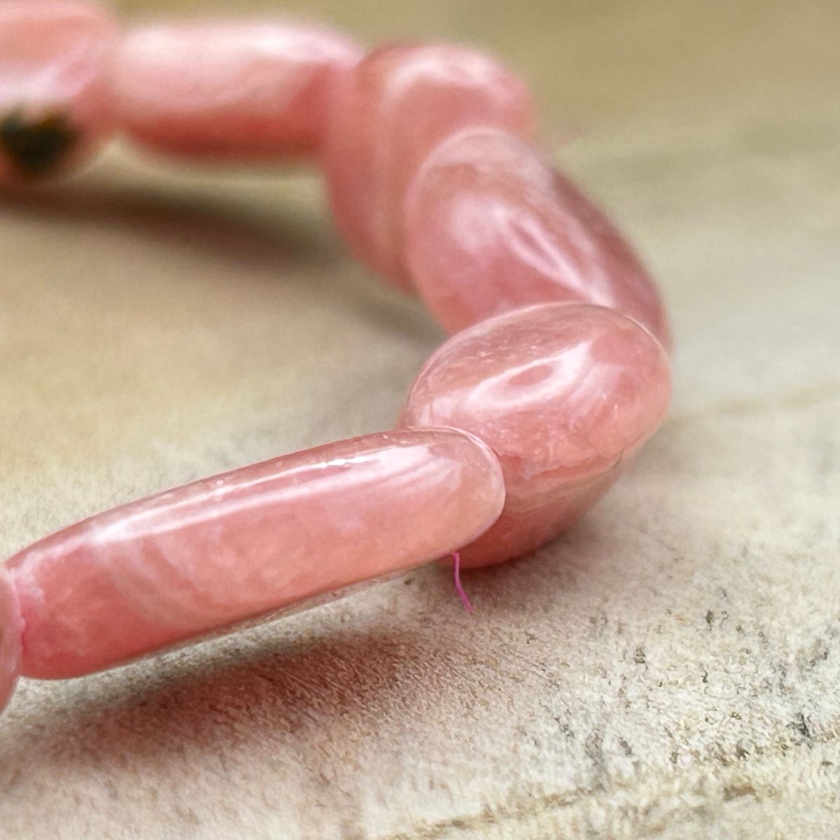 Bracelet Pierres Roulées - Rhodochrosite Argentine