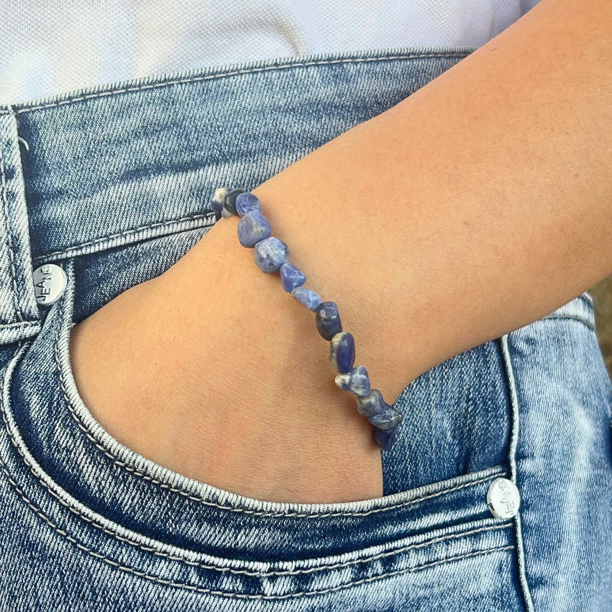 Bracelet Pierres Roulées - Sodalite