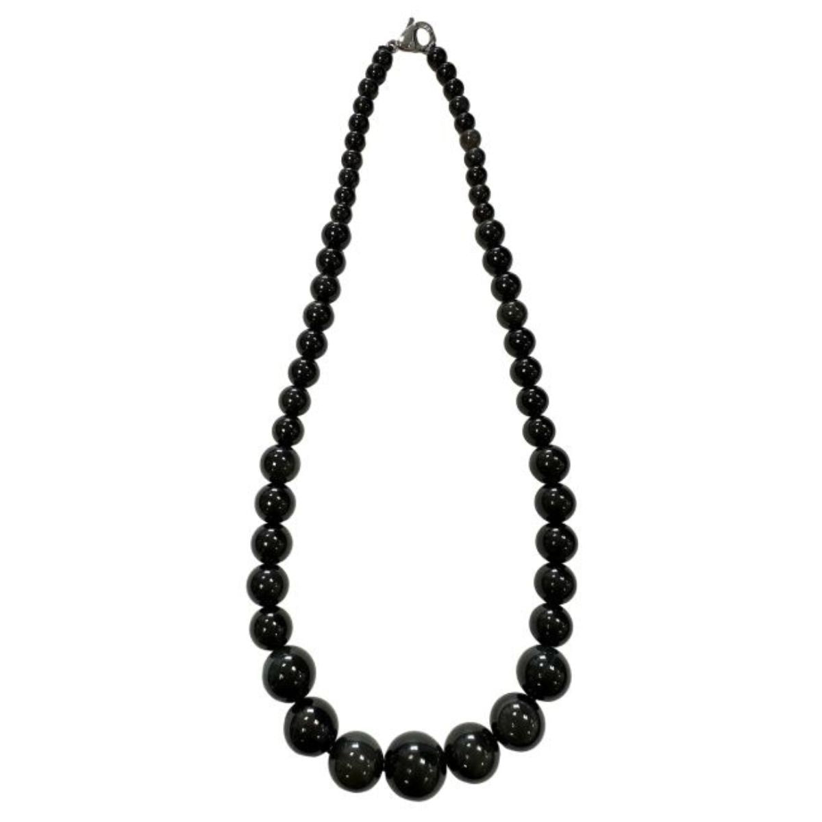 Collier Chute - Obsidienne Oeil Celeste