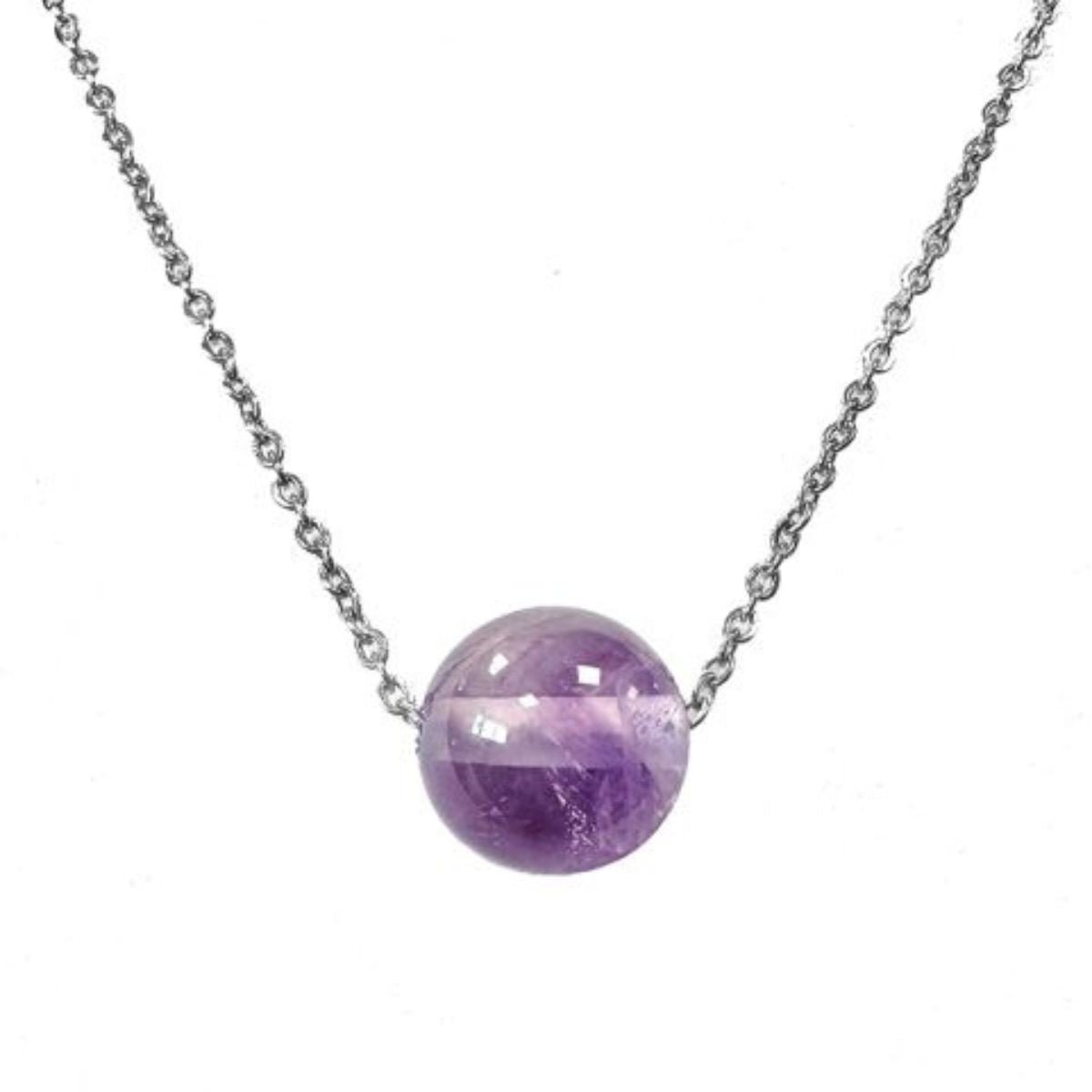 Collier Perle - Amethyste AA