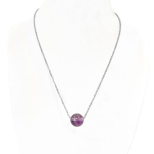 Collier Perle - Amethyste AA